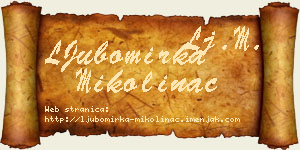 LJubomirka Mikolinac vizit kartica